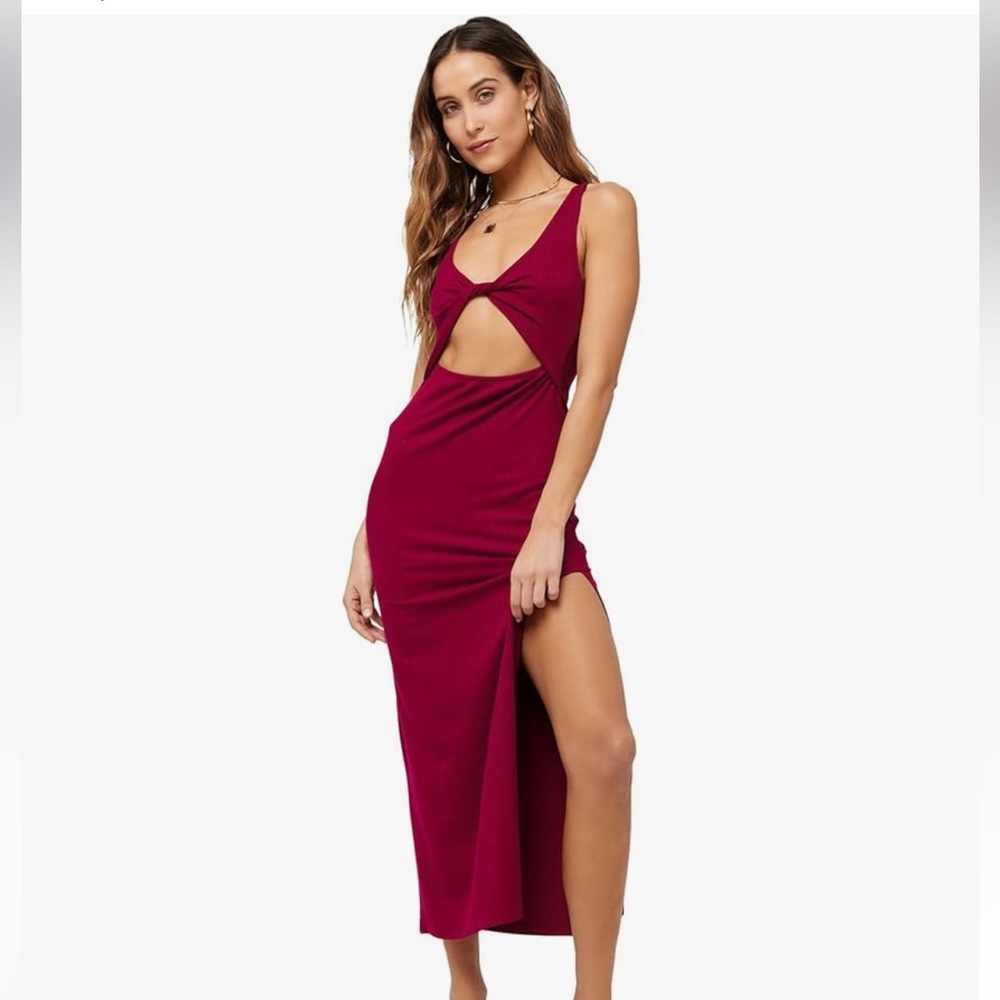 L SPACE NICO DRESS, color: CABERNET. Size: LARGE.